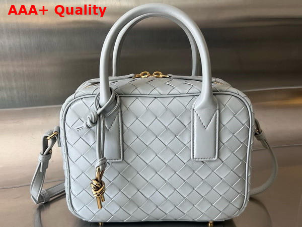 Bottega Veneta Small Getaway Top Handle Bag in Agate Grey Intrecciato Lambskin Replica