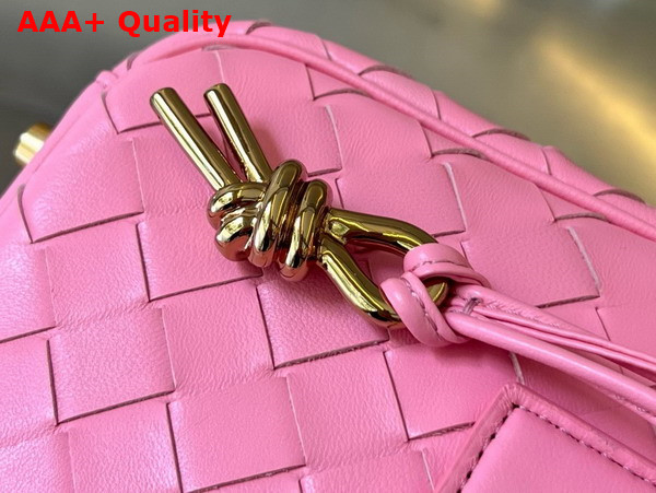 Bottega Veneta Small Getaway Top Handle Bag in Pink Intrecciato Lambskin Replica