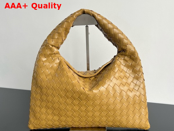 Bottega Veneta Small Hop Bag Dark Praline Intrecciato Leather Replica