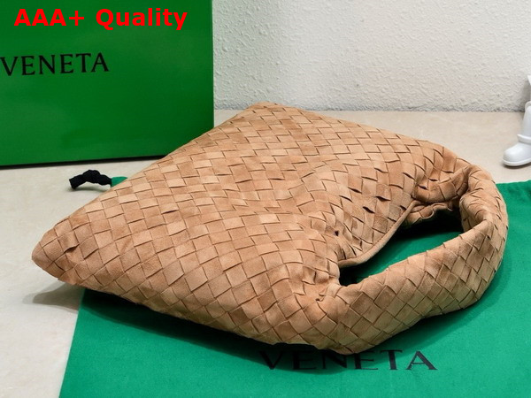 Bottega Veneta Small Hop Bag in Acorn Intrecciato Suede Leather Replica