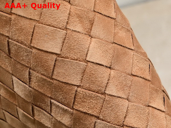 Bottega Veneta Small Hop Bag in Acorn Intrecciato Suede Leather Replica