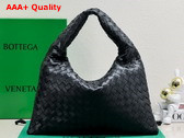 Bottega Veneta Small Hop Bag in Black Intrecciato Calfskin Leather Replica