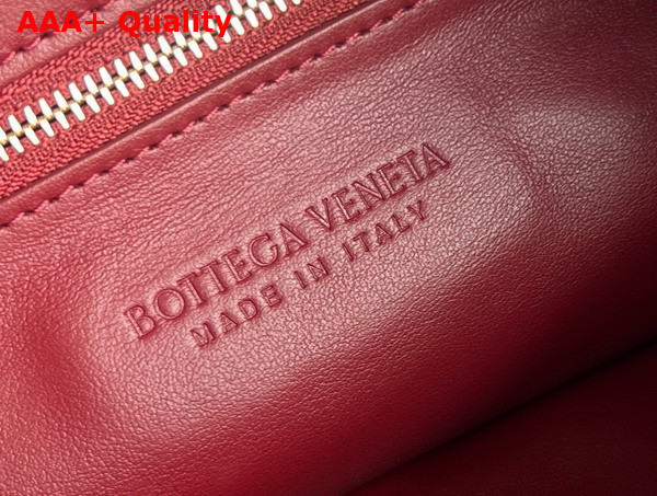 Bottega Veneta Small Hop Bag in Dark Red Intrecciato Calf Leather Replica