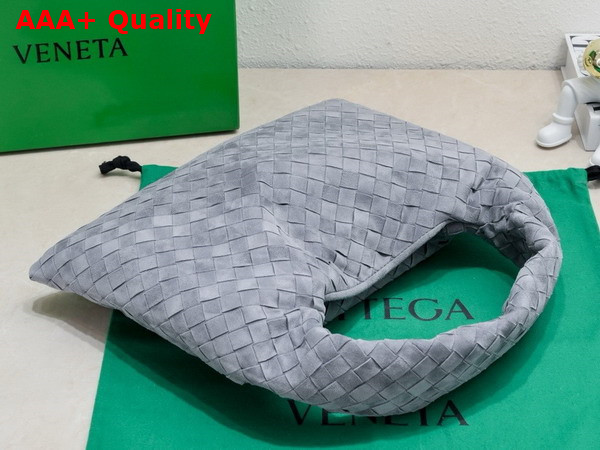 Bottega Veneta Small Hop Bag in Thunder Intrecciato Suede Leather Replica