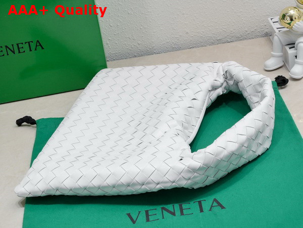 Bottega Veneta Small Hop Bag in White Intrecciato Calfskin Leather Replica