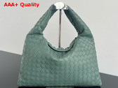 Bottega Veneta Small Hop Shoulder Bag Aloe Intrecciato Leather Replica