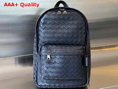 Bottega Veneta Small Intrecciato Backpack Black Calfskin Replica