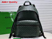 Bottega Veneta Small Intrecciato Backpack in Dark Green Replica