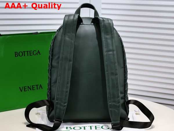 Bottega Veneta Small Intrecciato Backpack in Dark Green Replica