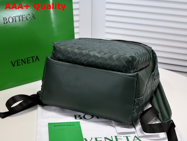 Bottega Veneta Small Intrecciato Backpack in Dark Green Replica