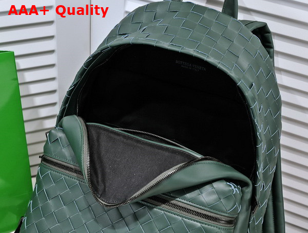 Bottega Veneta Small Intrecciato Backpack in Dark Green Replica