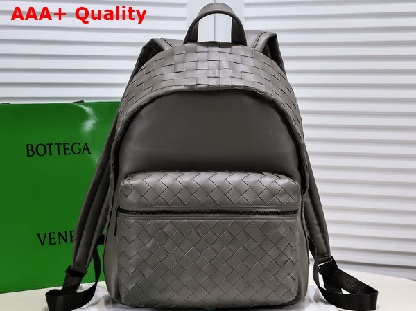 Bottega Veneta Small Intrecciato Backpack in Grey Replica