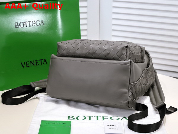 Bottega Veneta Small Intrecciato Backpack in Grey Replica