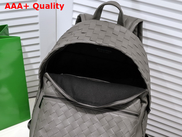 Bottega Veneta Small Intrecciato Backpack in Grey Replica