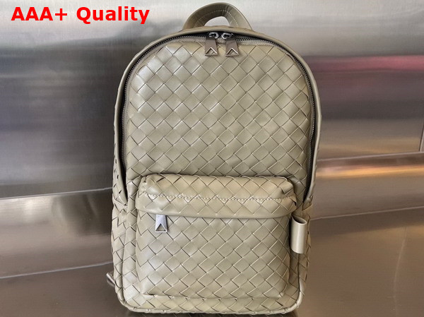 Bottega Veneta Small Intrecciato Backpack in Taupe Intrecciato Leather Replica