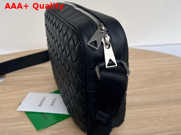 Bottega Veneta Small Intrecciato Camera Bag Black Replica