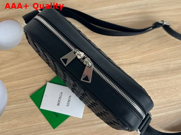 Bottega Veneta Small Intrecciato Camera Bag Black Replica