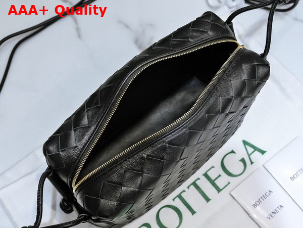 Bottega Veneta Small Loop Camera Bag in Black Lamb Skin Replica