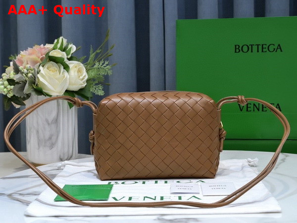 Bottega Veneta Small Loop Camera Bag in Camel Lamb Skin Replica