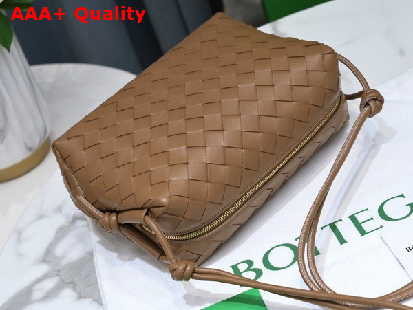 Bottega Veneta Small Loop Camera Bag in Camel Lamb Skin Replica