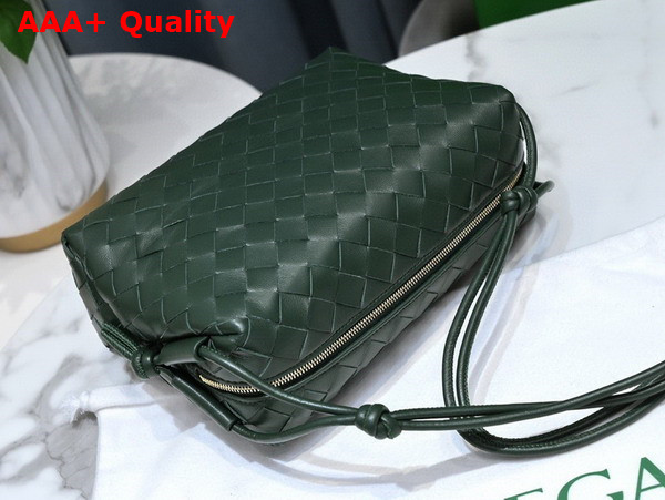 Bottega Veneta Small Loop Camera Bag in Dark Green Lamb Skin Replica