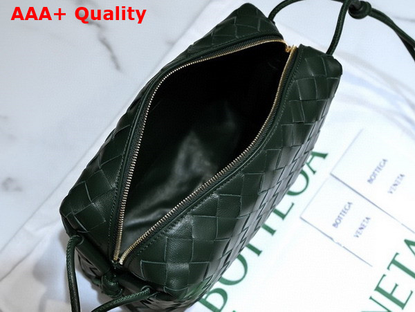 Bottega Veneta Small Loop Camera Bag in Dark Green Lamb Skin Replica