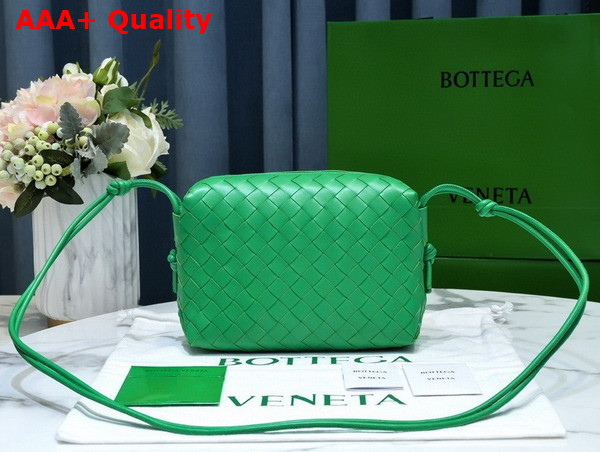 Bottega Veneta Small Loop Camera Bag in Parakeet Lamb Skin Replica