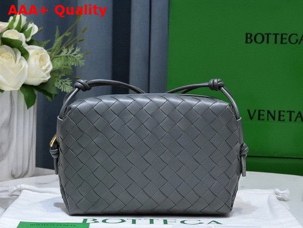 Bottega Veneta Small Loop Camera Bag in Thunder Lamb Skin Replica