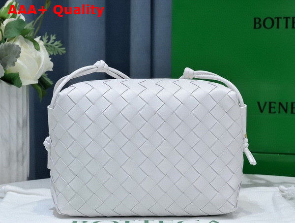 Bottega Veneta Small Loop Camera Bag in White Lamb Skin Replica