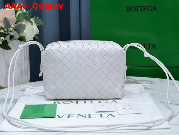 Bottega Veneta Small Loop Camera Bag in White Lamb Skin Replica