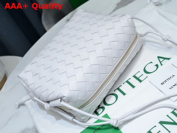 Bottega Veneta Small Loop Camera Bag in White Lamb Skin Replica