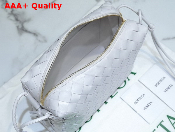 Bottega Veneta Small Loop Camera Bag in White Lamb Skin Replica