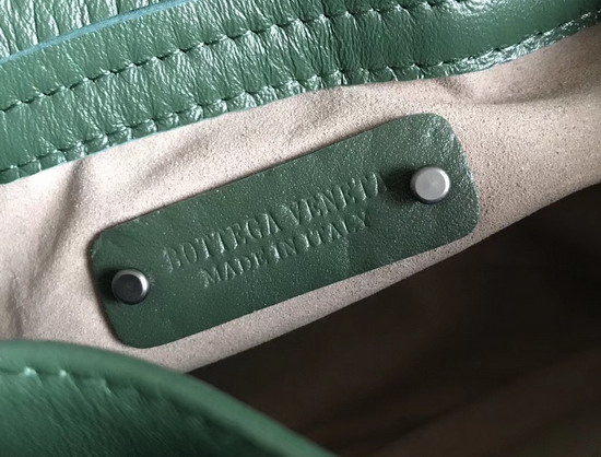 Bottega Veneta Small Olimpia Bag in Green Nappa Lambskin