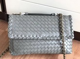 Bottega Veneta Small Olimpia Bag in Grey Nappa Leather