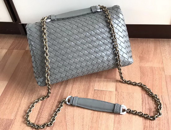 Bottega Veneta Small Olimpia Bag in Grey Nappa Leather