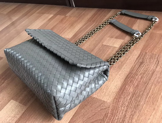 Bottega Veneta Small Olimpia Bag in Grey Nappa Leather