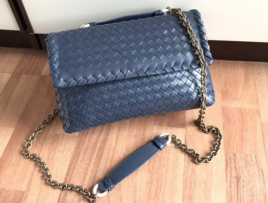 Bottega Veneta Small Olimpia Bag in Navy Blue Nappa Leather