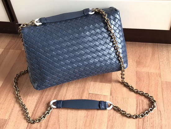 Bottega Veneta Small Olimpia Bag in Navy Blue Nappa Leather