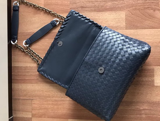 Bottega Veneta Small Olimpia Bag in Navy Blue Nappa Leather