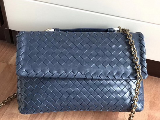 Bottega Veneta Small Olimpia Bag in Navy Blue Nappa Leather