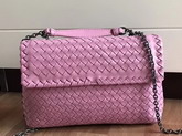 Bottega Veneta Small Olimpia Bag in Pink Nappa Lambskin