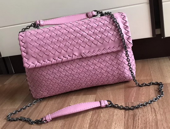 Bottega Veneta Small Olimpia Bag in Pink Nappa Lambskin