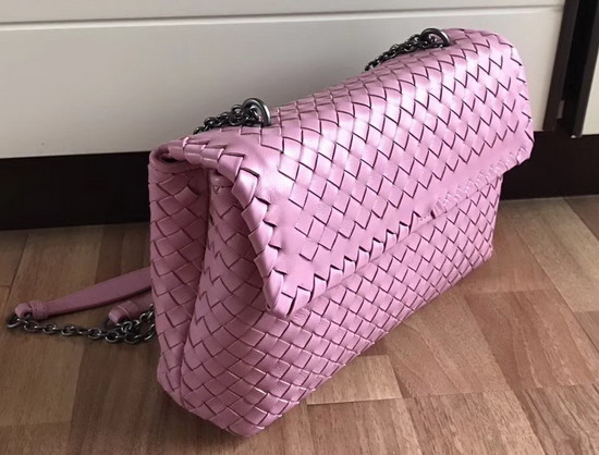 Bottega Veneta Small Olimpia Bag in Pink Nappa Lambskin