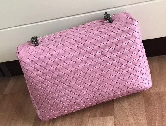 Bottega Veneta Small Olimpia Bag in Pink Nappa Lambskin