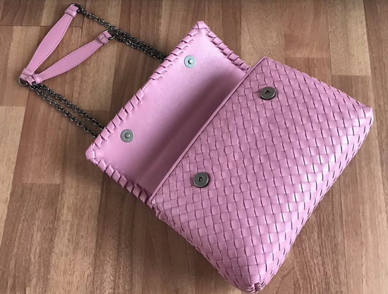 Bottega Veneta Small Olimpia Bag in Pink Nappa Lambskin