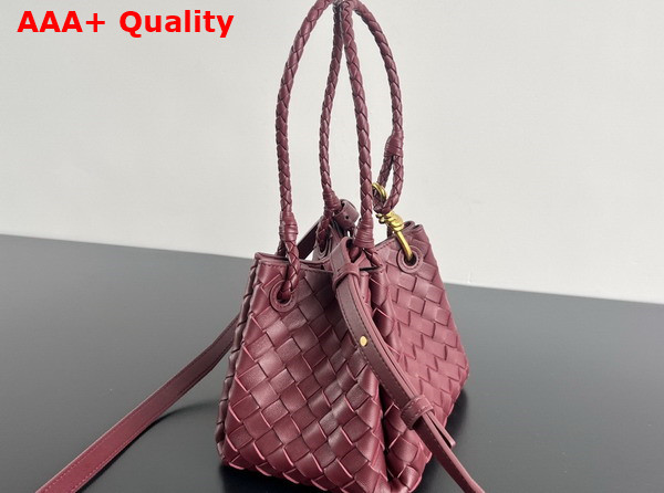 Bottega Veneta Small Parachute Shoulder Bag in Barolo Supple Intrecciato Leather Replica