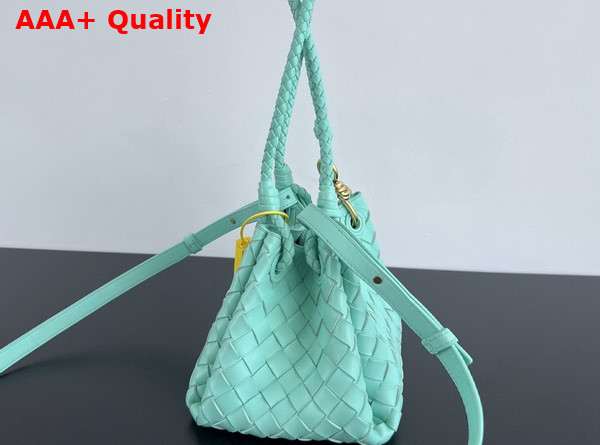 Bottega Veneta Small Parachute Shoulder Bag in Green Oasis Supple Intrecciato Leather Replica