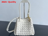 Bottega Veneta Small Parachute Shoulder Bag in Sea Salt Supple Intrecciato Leather Replica