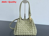 Bottega Veneta Small Parachute Shoulder Bag in Travertine Supple Intrecciato Leather Replica