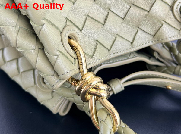 Bottega Veneta Small Parachute Shoulder Bag in Travertine Supple Intrecciato Leather Replica